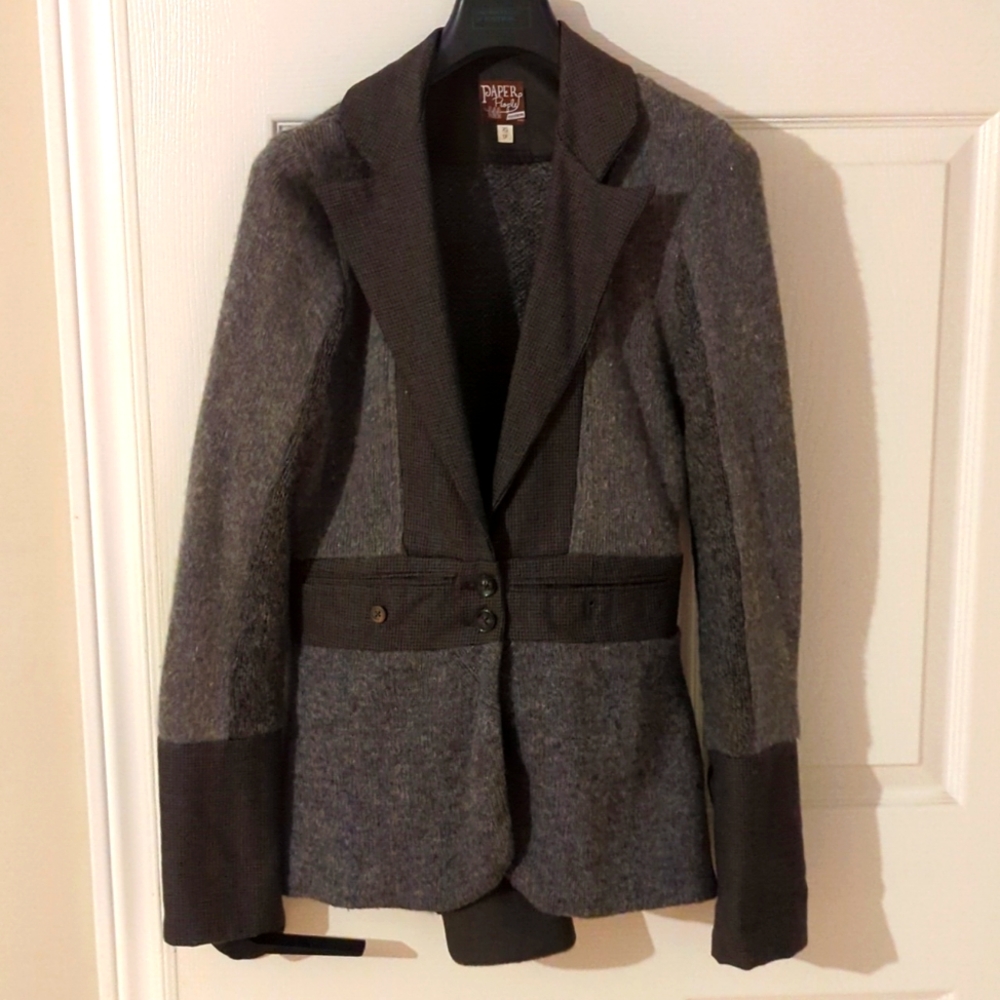 Paper People Clothing Company sweater jacket, one of a kind piece, size xs